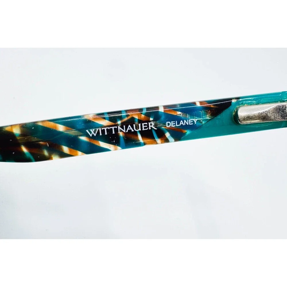 Wittnauer Delaney Eyeglasses Womens Brown Teal Cat Eye Frames 53-16-135